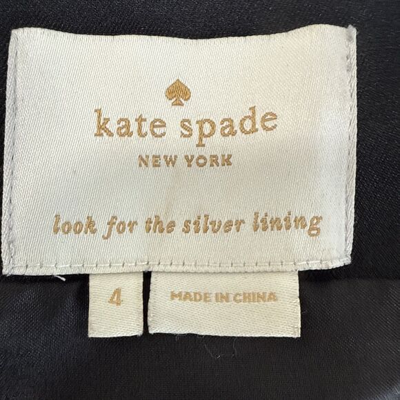Kate Spade‎ Mini Dress Womens 4 Black Old Money Cocktail Coquette Whimsigoth Y2K - Picture 7 of 10